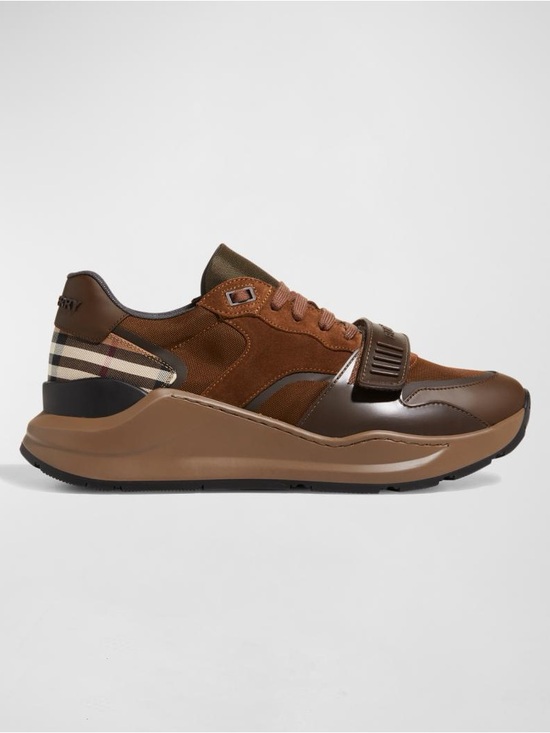 Burberry Other - Burberry Brown Leather & Suede Men’s Chunky Low-Top Sneaker